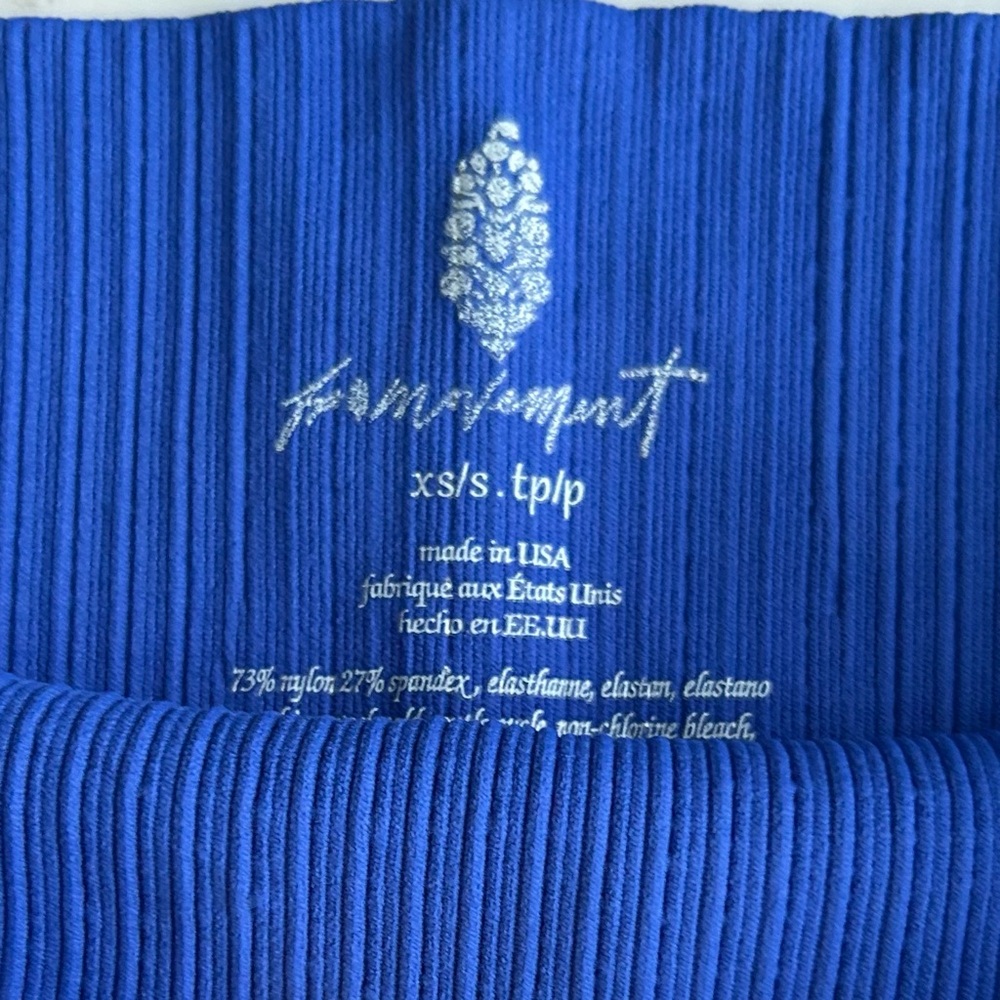 ☀️(A427) NEW Free People Good Karma Running Shorts. Royal Blue. Size: XS/S - Picture 6 of 8